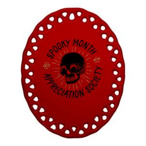 Spooky Month Appreciation Society Ceramic Oval Ornament