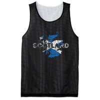 Scottish Map And Flag Souvenir Distressed Scotland Mesh Reversible Basketball Jersey Tank