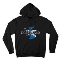 Scottish Map And Flag Souvenir Distressed Scotland Tall Hoodie