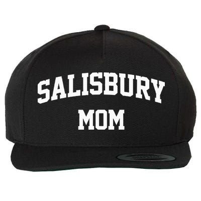 Salisbury Mom Arch College University Font Wool Snapback Cap