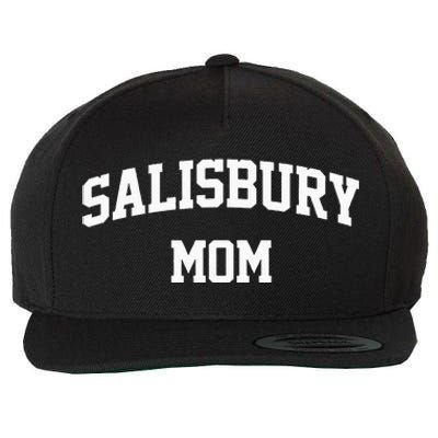 Salisbury Mom Arch College University Font Wool Snapback Cap