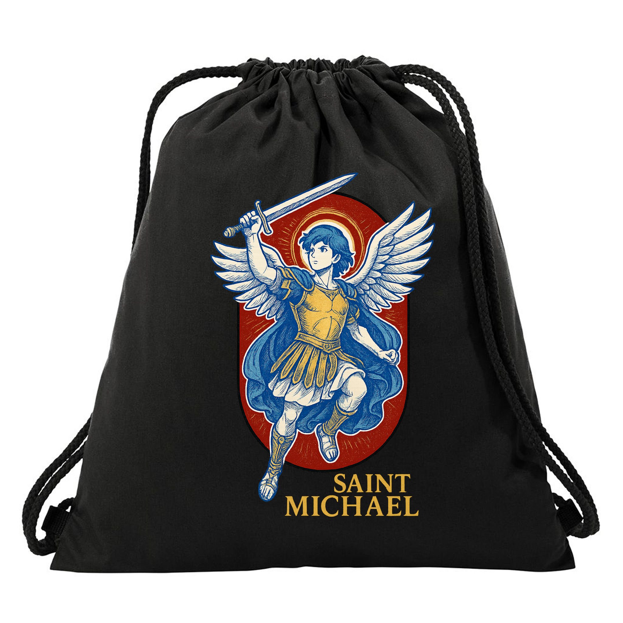 Saint Michael Anime Drawstring Bag
