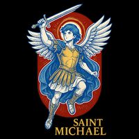 Saint Michael Anime 16 in Basic Backpack