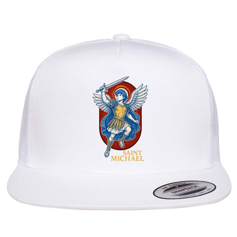 Saint Michael Anime Flat Bill Trucker Hat