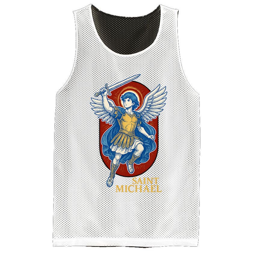 Saint Michael Anime Mesh Reversible Basketball Jersey Tank