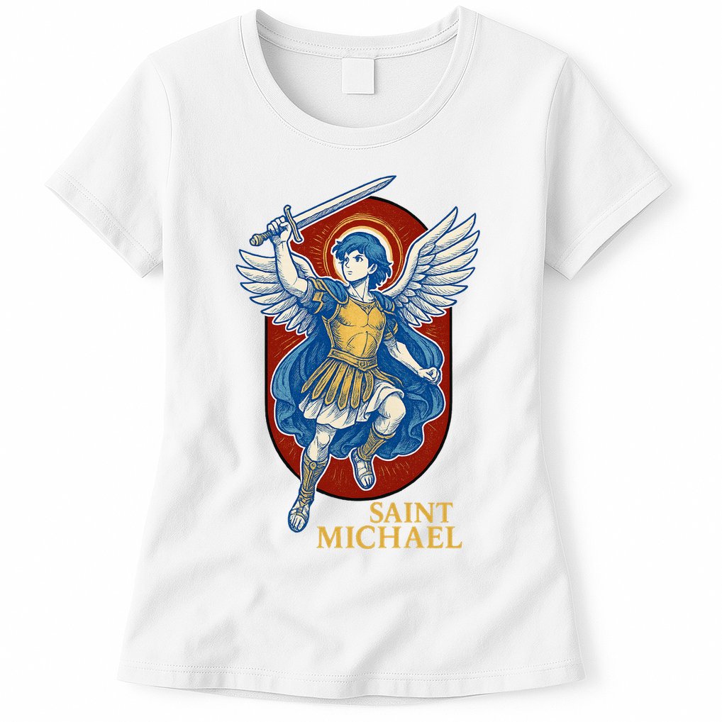 Saint Michael Anime Womens T-Shirt