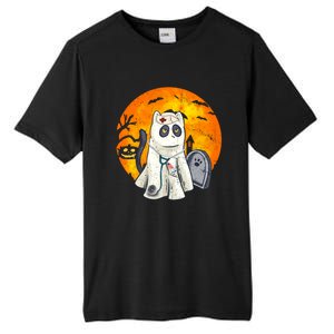 Spooky Meows And Caring Spirit Cat Lover Nurse Ghoscool Gift Cute Gift Tall Fusion ChromaSoft Performance T-Shirt