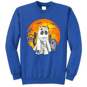 Spooky Meows And Caring Spirit Cat Lover Nurse Ghoscool Gift Cute Gift Sweatshirt