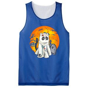 Spooky Meows And Caring Spirit Cat Lover Nurse Ghoscool Gift Cute Gift Mesh Reversible Basketball Jersey Tank