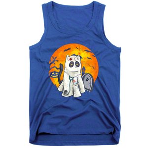 Spooky Meows And Caring Spirit Cat Lover Nurse Ghoscool Gift Cute Gift Tank Top