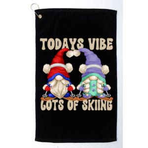 Ski Mom And Dad Gnomes Funny Family Quote For Ski Lover Meaningful Gift Platinum Collection Golf Towel