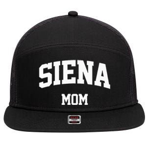 Siena Mom Arch College University Font 7 Panel Mesh Trucker Snapback Hat