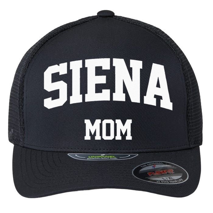 Siena Mom Arch College University Font Flexfit Unipanel Trucker Cap