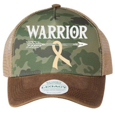 Spinal Muscular Atrophy Warrior Ivory Arrow Ribbon Legacy Tie Dye Trucker Hat