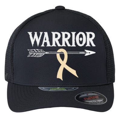 Spinal Muscular Atrophy Warrior Ivory Arrow Ribbon Flexfit Unipanel Trucker Cap