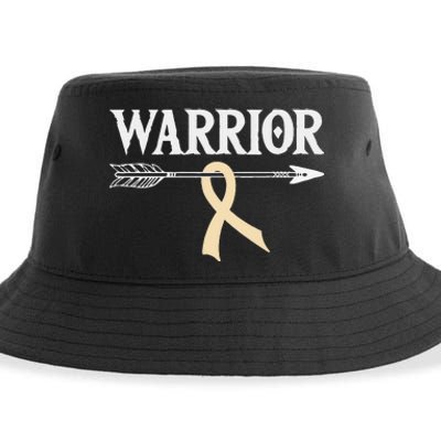 Spinal Muscular Atrophy Warrior Ivory Arrow Ribbon Sustainable Bucket Hat