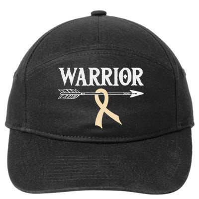 Spinal Muscular Atrophy Warrior Ivory Arrow Ribbon 7-Panel Snapback Hat