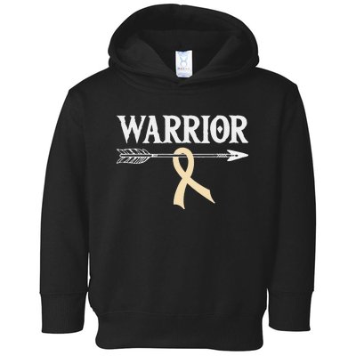 Spinal Muscular Atrophy Warrior Ivory Arrow Ribbon Toddler Hoodie