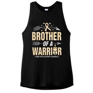 Spinal Muscular Atrophy Brother Of A Warrior Ivory Ribbon Ladies PosiCharge Tri-Blend Wicking Tank