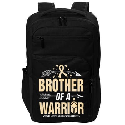 Spinal Muscular Atrophy Brother Of A Warrior Ivory Ribbon Impact Tech Backpack