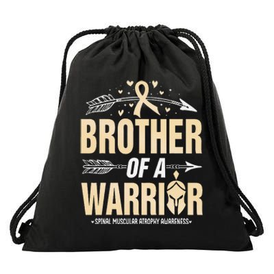 Spinal Muscular Atrophy Brother Of A Warrior Ivory Ribbon Drawstring Bag