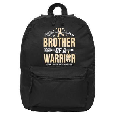 Spinal Muscular Atrophy Brother Of A Warrior Ivory Ribbon 16 in Basic Backpack