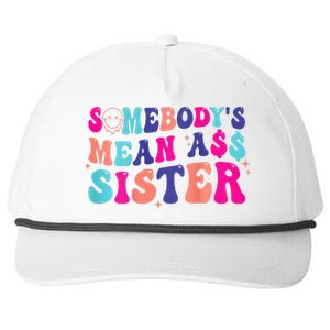 SomebodyS Mean Ass Sister Snapback Five-Panel Rope Hat