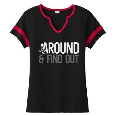 Stick Man Around And Find Out Fafo Ladies Halftime Notch Neck Tee