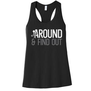 Stick Man Around And Find Out Fafo Women's Racerback Tank