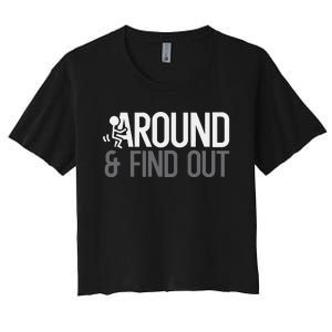 Stick Man Around And Find Out Fafo Women's Crop Top Tee