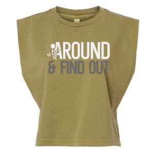 Stick Man Around And Find Out Fafo Garment-Dyed Women's Muscle Tee