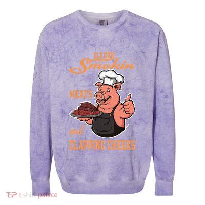 Smoking Meats And Clapping Cheeks Colorblast Crewneck Sweatshirt