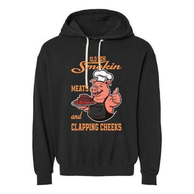 Smoking Meats And Clapping Cheeks Garment-Dyed Fleece Hoodie