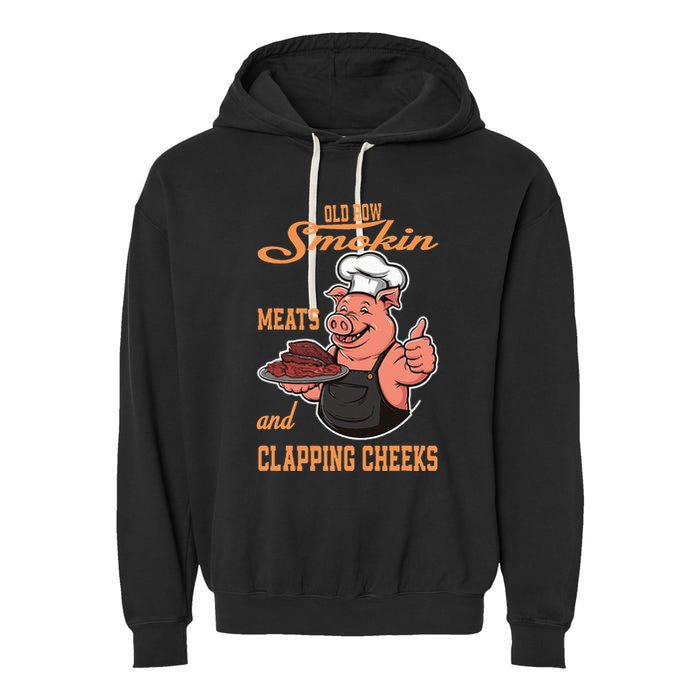 Smoking Meats And Clapping Cheeks Garment-Dyed Fleece Hoodie