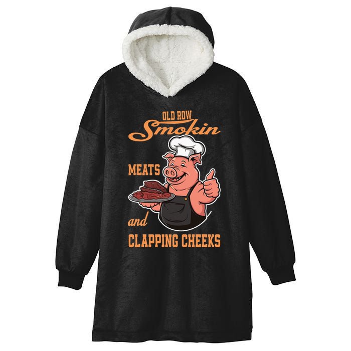 Smoking Meats And Clapping Cheeks Hooded Wearable Blanket