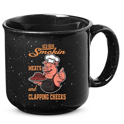 Smoking Meats And Clapping Cheeks 15oz Campfire Ceramic Mug