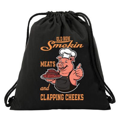 Smoking Meats And Clapping Cheeks Drawstring Bag