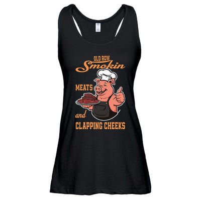 Smoking Meats And Clapping Cheeks Ladies Essential Flowy Tank