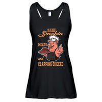 Smoking Meats And Clapping Cheeks Ladies Essential Flowy Tank