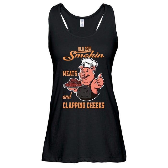 Smoking Meats And Clapping Cheeks Ladies Essential Flowy Tank