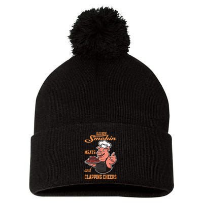 Smoking Meats And Clapping Cheeks Pom Pom 12in Knit Beanie
