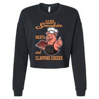 Smoking Meats And Clapping Cheeks Cropped Pullover Crew