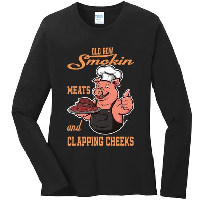 Smoking Meats And Clapping Cheeks Ladies Long Sleeve Shirt