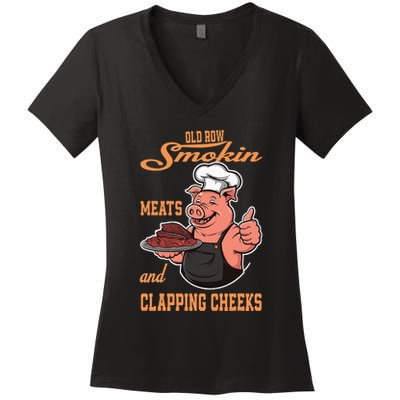 Smoking Meats And Clapping Cheeks Women's V-Neck T-Shirt