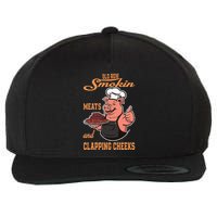 Smoking Meats And Clapping Cheeks Wool Snapback Cap