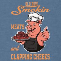 Smoking Meats And Clapping Cheeks Garment-Dyed Sweatshirt