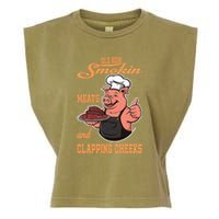 Smoking Meats And Clapping Cheeks Garment-Dyed Women's Muscle Tee