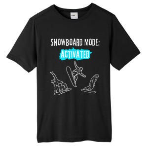 Snowboard Mode Activated Fun Winter Sports Snowboarding Tall Fusion ChromaSoft Performance T-Shirt