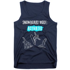 Snowboard Mode Activated Fun Winter Sports Snowboarding Tank Top