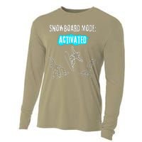 Snowboard Mode Activated Fun Winter Sports Snowboarding Cooling Performance Long Sleeve Crew